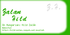 zalan hild business card